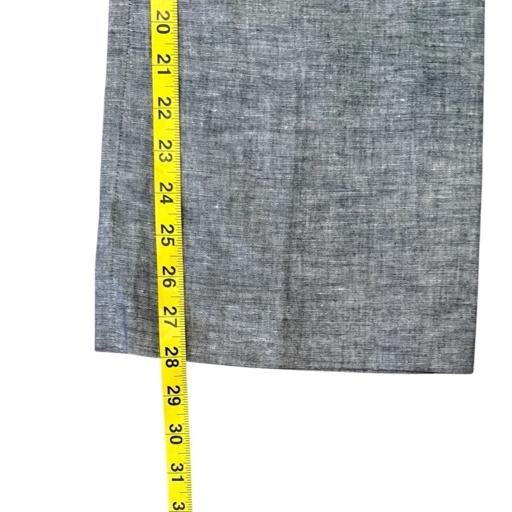 Banana Republic Martin Fit 718 Grey Linen Blend Trouser Pants Classic Petite 0P